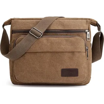 Retro pánská plátěná taška – crossbody na cestování Barva (Varianta): Kávová