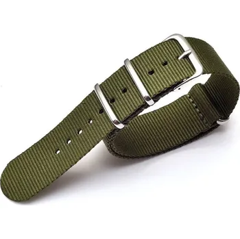 Řemínek na hodinky Nylonový řemínek Ricardo, zelený V1, NATO
