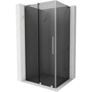 Mexen Velar L sprchový kout posuvný 100 x 85 cm, grafit, kartáčovaný nikl - 871-100-085-43-97 Sprchové kouty