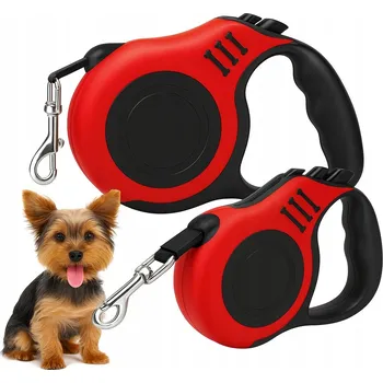 Vodítko pro psa AUTOMATICKÉ VODÍTKO PRO PSA DLOUHÉ 5 M SILNÉ S POJISTKOU PRO PSY DO 15 KG