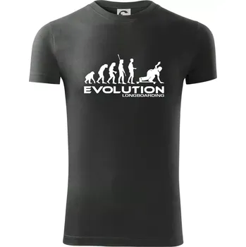 Pánské oblečení Evoluce longboard - Viper FIT - Pánské zůžené tričko - L ( Tmavá břidlice (šedá se zeleným nádechem) )
