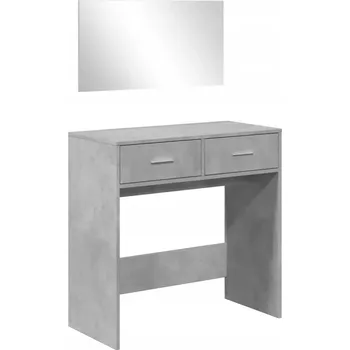 Toaletní stolek Toaletní Stolek v odstínech šedé, betonu šedý, 39 x 80 x 80 cm