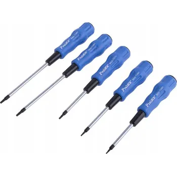 Proskit Sada 5 x TORX Security 5 6 7 8 9 T5H - T9H TR6 Mac PC