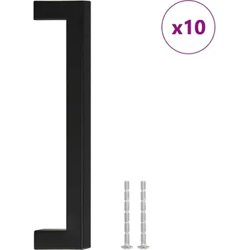 Nábytkové kování Nábytková úchytka černá 172x12x35mm - 10 Ks.