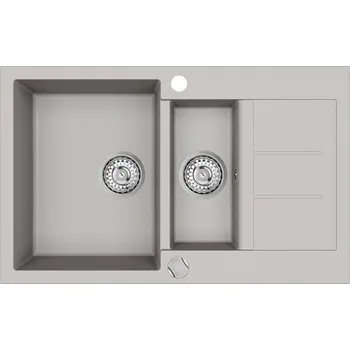 Granitový dřez Granitový dřez Helika TESA SQT151 argent
