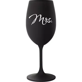 Sklenice MRS. - černá sklenice na víno 350 ml