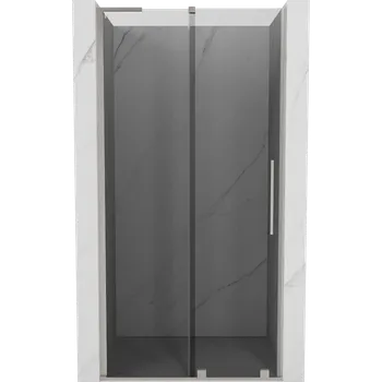 Sprchové dveře Mexen Velar L sprchové dveře posuvné 90 cm, grafit, kartáčovaný nikl - 871-090-003-41-97 Sprchové dveře