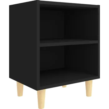 Noční stolek Noční stolek dřevěný 40x30x50 cm, černý