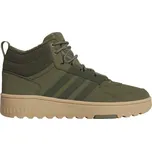 Pánské zimní tenisky adidas HOOPS 4.0 MID WINTERIZED 9.5 Zelená, Tmavě zelená, Béžová