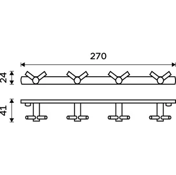 Věšák Nimco Čtyřháček s dvojitými háčky BR 11108-26