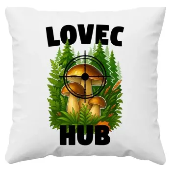 Žertovný předmět Lovec hub - polštář s potiskem- Tričkový.cz