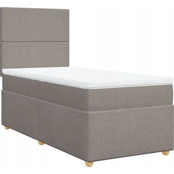 Postel Čalouněná jednolůžková postel 90x200 cm, béžové odstíny