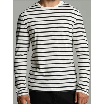 Pánské tričko Sinsay - Bavlněné tričko s dlouhými rukávy - krémová - 667EY-01X - 667EY-01X-S