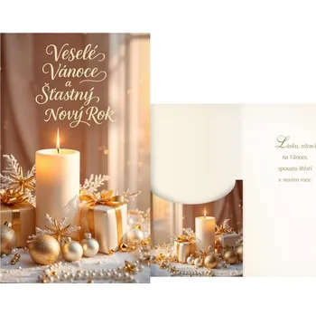 UNIPAP přání vánoční s klopou na peníze V24-506 H PRANI_H_676 587392