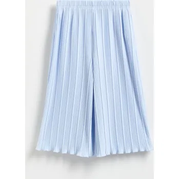 Reserved - Plisované kalhoty typu culottes - bleděmodrá - 810CY-05X - 810CY-05X-152