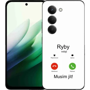 Pouzdro na mobilní telefon Gelový kryt mmCase na Xiaomi Redmi 15 5G (169mm) - ryby volají bílé pozadí