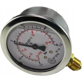 Vrták VAKUOMETR glycerínový -1 až +1,5 Bar