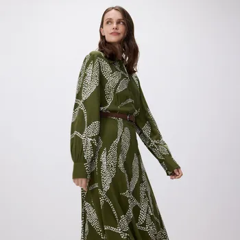 Dámské šaty Reserved - Šaty s řetízkovým páskem - olivová - 064GG-91X - 064GG-91X-XXL