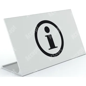 Jmenovka na stůl Informační stojánek D-62 "INFO" - stříbrná