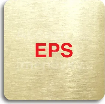 Značení Zlatý piktogram "EPS" s červeným textem bez rámečku -