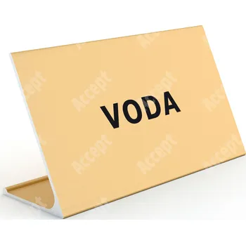 Jmenovka na stůl Informační stojánek D-62 "VODA" - zlatá