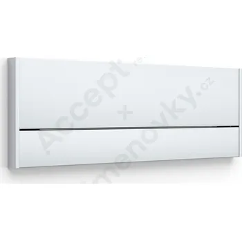 Informační tabulka Stříbrná dveřní tabulka SlimSlatz o velikosti 187 x 65 mm s nezásuvným systémem