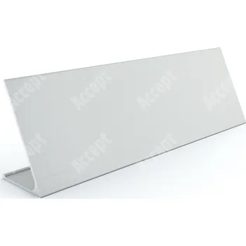 Jmenovka na stůl Stolní jmenovka D-62 (nezásuvný systém, stříbrná) - šířka jmenovky 187 mm