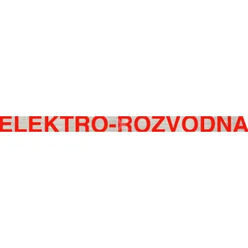 Informační tabulka Stříbrný&nbsp;piktogram "ELEKTRO-ROZVODNA" s červeným textem bez rámečku&nbsp;-
