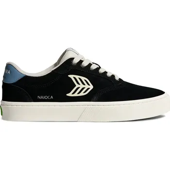 Pánské tenisky Pánské volnočasové boty Cariuma NAIOCA Black Suede Ivory Logo Washed Blue Sneaker