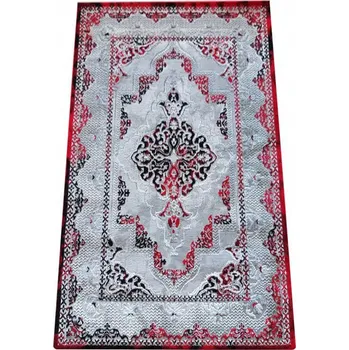 Koberec Kusový koberec ANGORA 02 šedočervený Ornamenty 1cm až 1,9cm ANGORA 20/20/150 80x150 Šedá