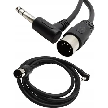 Audio kabel ADAPTÉR PŘECHODKA KABEL DIN 5 PIN na JACK 6,3 mm ÚHLOVÝ 1,5 m