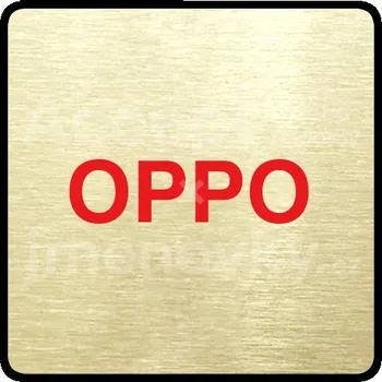 Informační tabulka Zlatý&nbsp;piktogram "OPPO" s červeným textem a rámečkem&nbsp;-