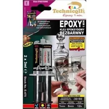 Průmyslové lepidlo TECHNICQLL RAPID EPOXY - Univerzální montážní lepidlo bezbarvé 2x3ml