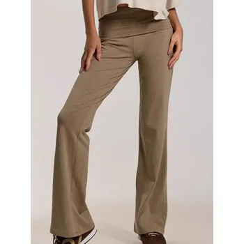 Dámské kalhoty Sinsay - Kalhoty flare - hnědá - 511FJ-84X - 511FJ-84X-L