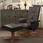 HOMCOM Masážní křeslo polohovací, hnědé 496211