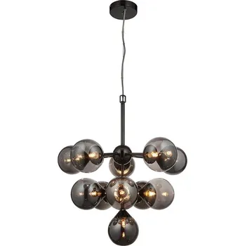 Endon 101147 - Lustr na lanku OSCAR 11xG9/18W/230V černá/kouřová