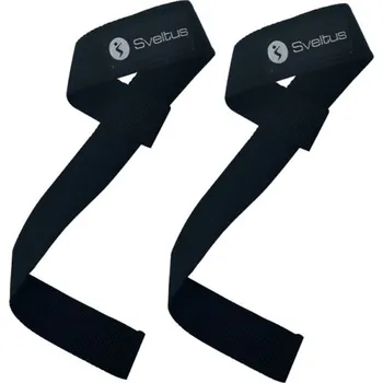 Zvedací popruhy SVELTUS POWER LIFT STRAPS UNI Černá