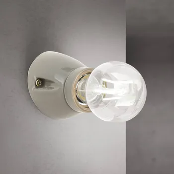 Lampička Orion Nástěnné světlo Frost, gau, keramika, E27 šedý