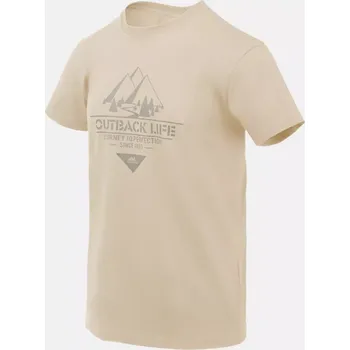 Pánské tričko Helikon-Tex® Tričko Helikon T-Shirt (Outback Life) - Khaki Velikost: XXL