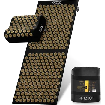 Akupresurní podložka 4FIZJO Velká akupresurní podložka 4FIZJO ERGO XL s polštářem ČERNÁ|ŽLUTÁ