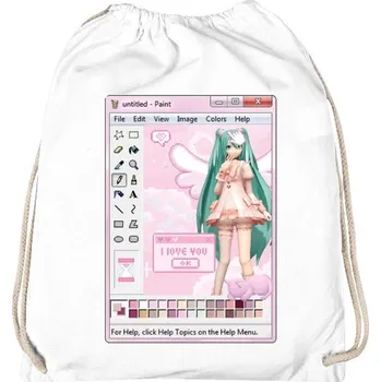 Sportovní vak Vak na záda s potiskem Lollipop Hatsune Miku, bag