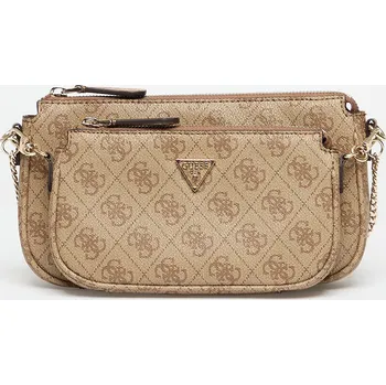 Kabelka Taška GUESS Noelle II Double Pouch Crossbody Latte Logo/Brown Universal