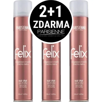 Kosmetická sada 2+1 Zdarma! Parisienne Felix lak na vlasy s extra silnou fixací 3 x 500 ml (+ dárek Parisienne Felix lak na vlasy s extra silnou fixací 500 ml)