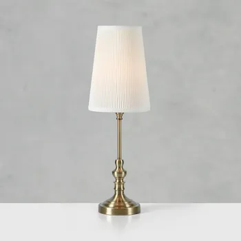 Lampička Markslöjd Stolní lampa Noble, mosazná/přírodní bílá, výška 56 cm, látka - Délka kabelu zástrčky 200 cm mosaz, přírodní bílá 1 x 40 W - Doprava zdarma