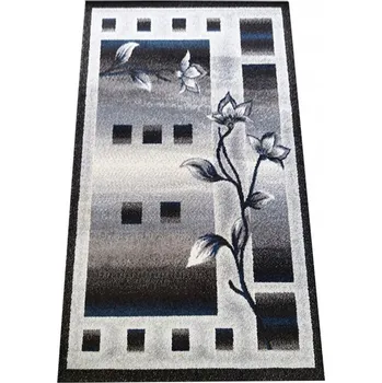 Koberec Kusový koberec OTTO 02 šedotyrkysový OTTO 160x220 60/60/110 Do 0,9cm Květiny Šedá