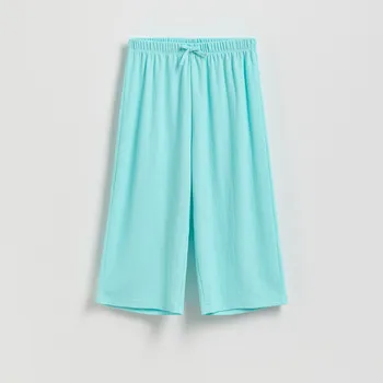 Reserved - Žerzejové kalhoty culottes - světle tyrkysová - 254GX-60X - 254GX-60X-164