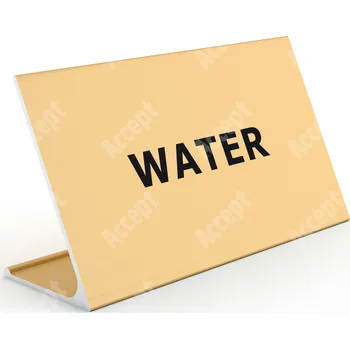 Jmenovka na stůl Informační stojánek D-62 "WATER" - zlatá