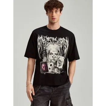 Oblečení a móda Tričko s&nbsp;potiskem - XL - House - černá - 713EE-99X