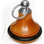 Klíčenka dřevěná s gumou (světle hnědá) - světle hnědá - stříbrný úchyt