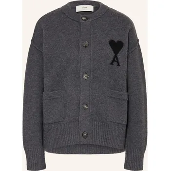 Dámský svetr Ami Paris Dámský Pletený Kardigan, tmavě šedá / černá, 36